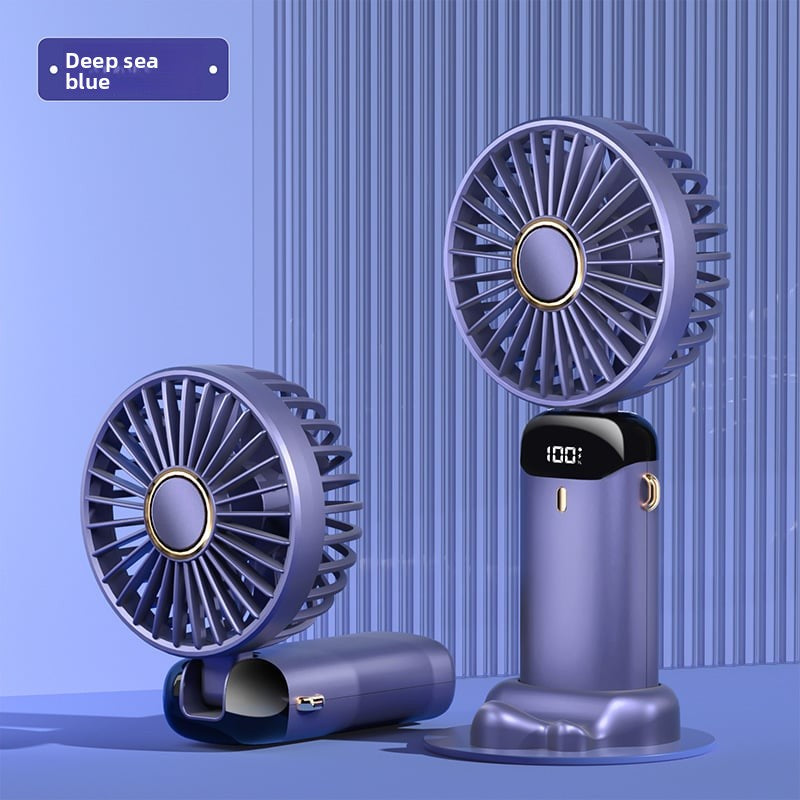 USB Portable Handheld Fan ? Foldable Mini Neck with Digital Display & Aroma Function