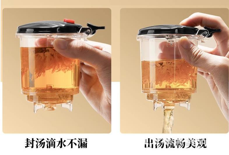 Wholesale High Borosilicate Glass Elegant Cup Heat-Resistant Glass Filter Teapot Detachable Washable Tea Brewing Pot Tea Infuser Exquisite