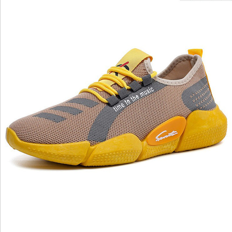 Men's Sneakers2024Spring New Trendy Casual Shoes Running Shoes Couple Shoes Mesh Flyknit Shoes Export