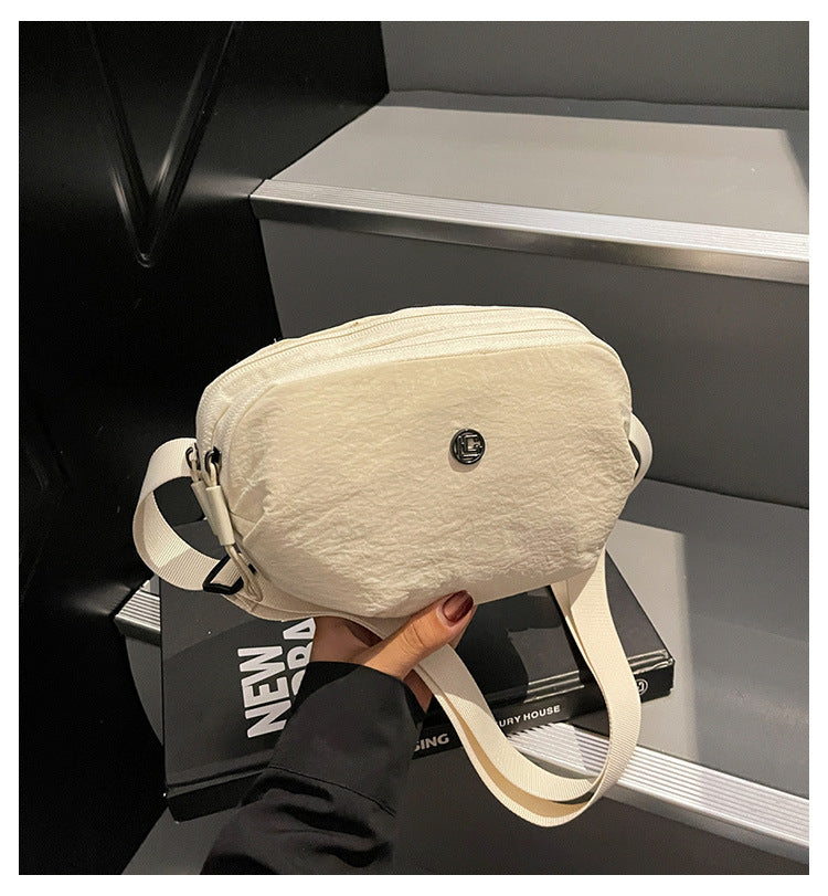 Casual Crossbody Bag Fashion Nylon Style Bag for Cycling ins New Small Bag Lightweight Single Shoulder Nylon Hip-Hop
