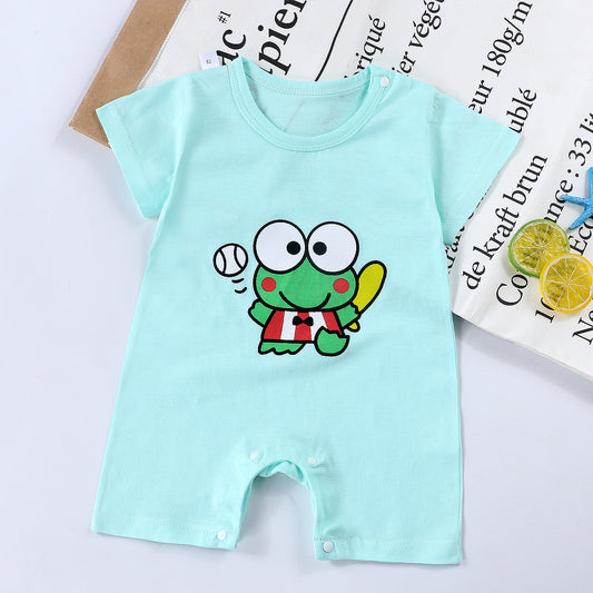 Spring and Summer New Baby Short Sleeve Romper Summer Spring Autumn Thin Newborn Romper a Newborn Short Sleeve Romper A Class
