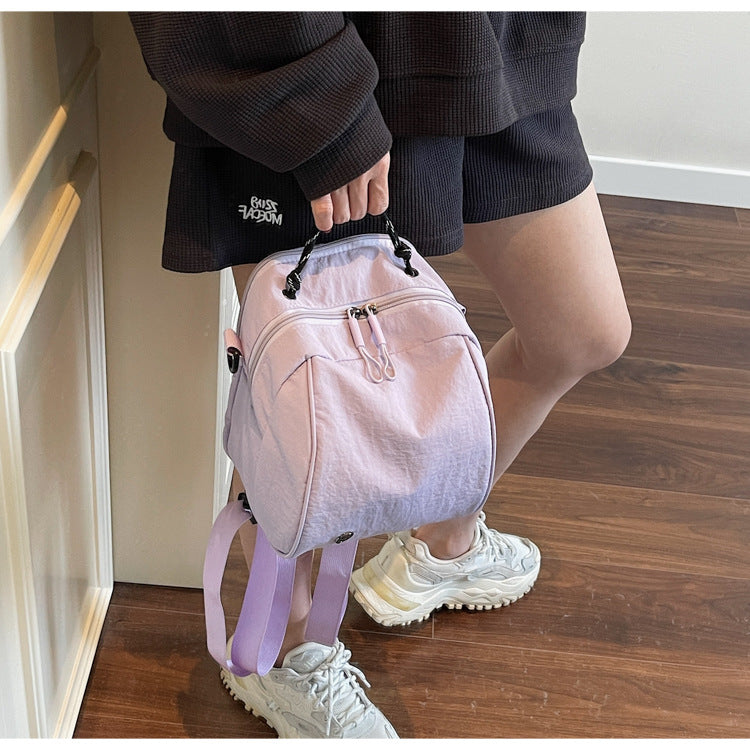 Cross-Border New Japanese Style Shell Small Backpack for Women, Commuting Versatile Crossbody Shoulder Bag, Fashionable Casual Mini Backpack