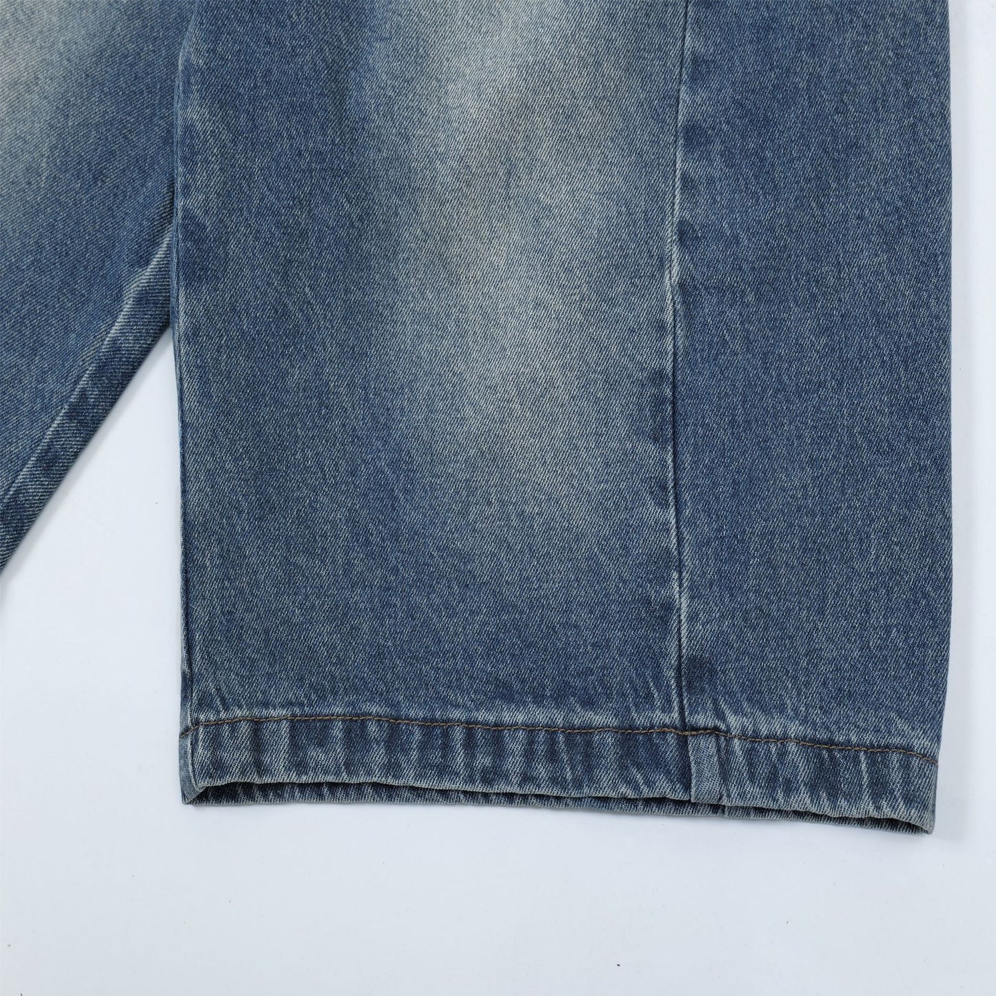 Lightweight2025Summer New Wide-Leg Jeans American Retro Mid-Length Shorts Loose Fit Half Pants