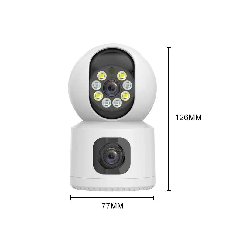 Monitor with Night Vision Surveillance Camera for Home Use Dual Screen360Degree Rotation Mobile Phone Remote Intercom