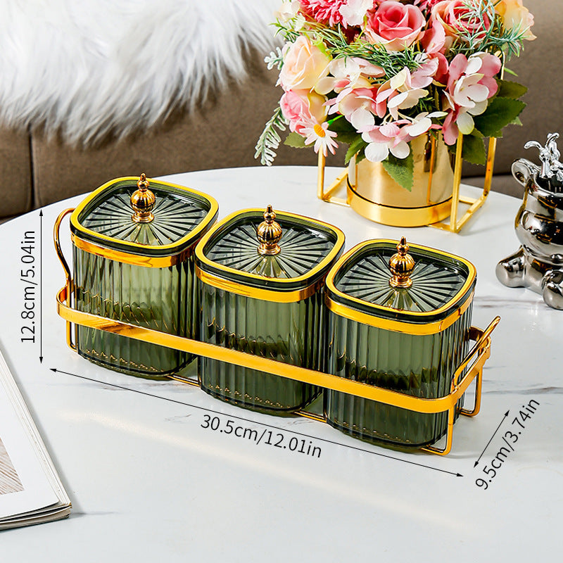 Light Luxury Sealed Box Household Kitchen Wall-Mounted Salt and MSG Storage Jar Seasoning Spice Storage Special Sealed Combination Set