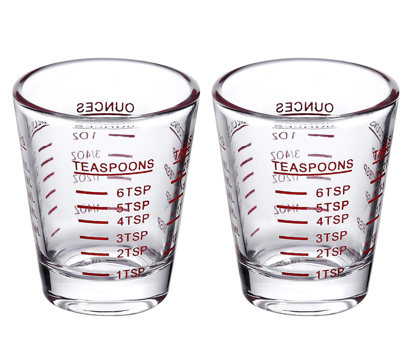 Wholesale Glass Small Round Cup Espresso Cup Double Measurement Baking Coffee Extraction Cup Thickened Liquor Cup Ounce Cup