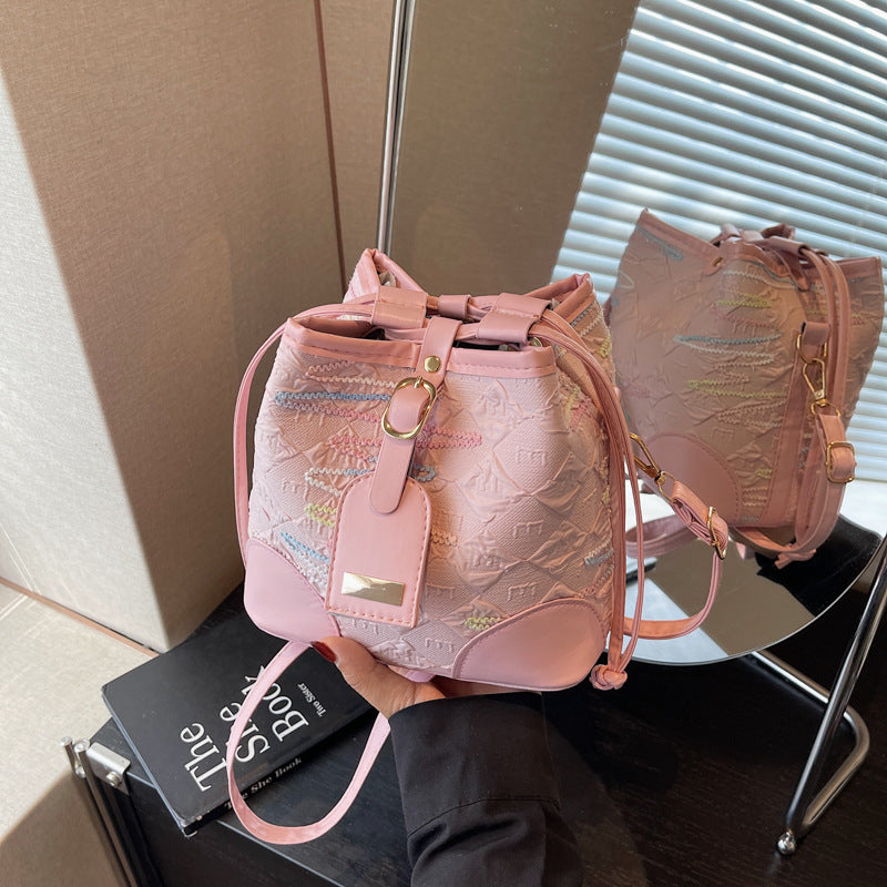 Drawstring Bucket Bag for Women New Style2025High-end Niche Super Popular Single Shoulder Bag Autumn Winter Versatile Crossbody Bag