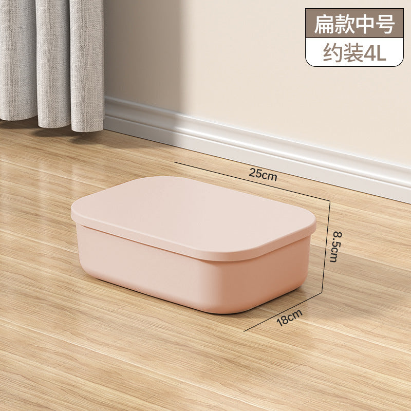 Storage Box Desktop with Lid Plastic Miscellaneous Snacks Cosmetics Box Rectangular Storage Basket Storage Box Organizing Box