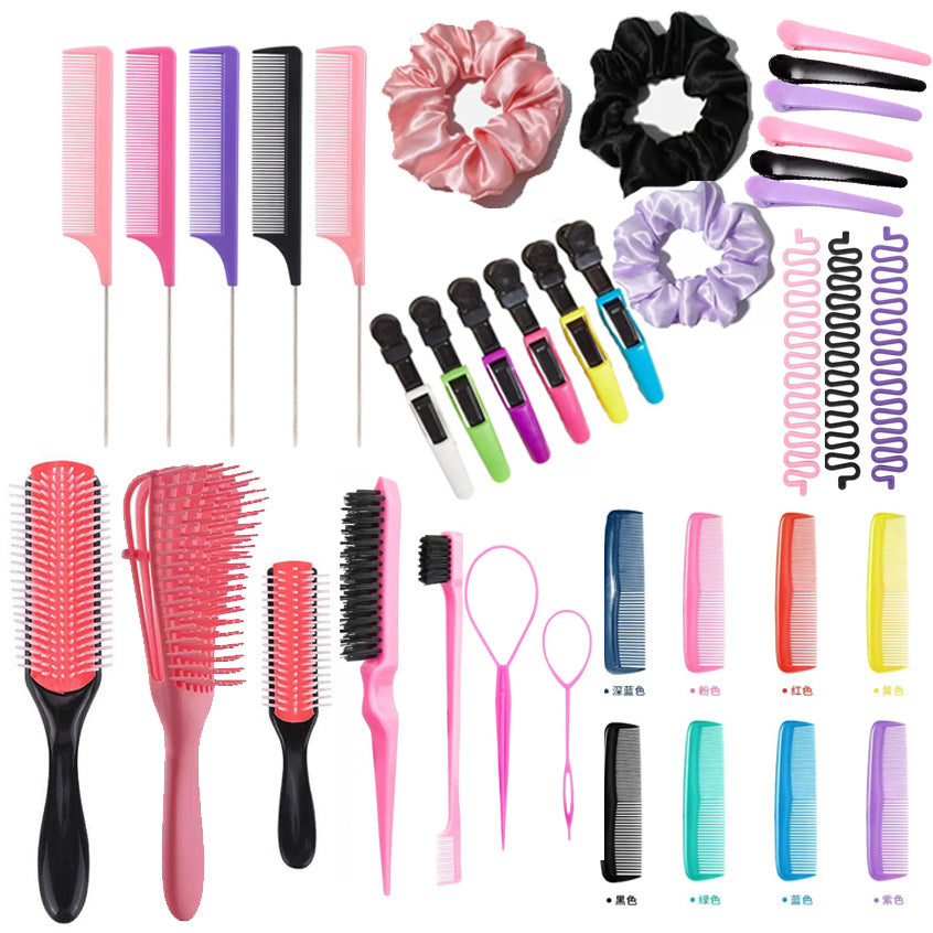 Manufacturer27Hair Washing Brush Scalp Massage Spray Bottle Dispenser Hollow Comb Styling Smooth Hair Comb Hairdressing Set