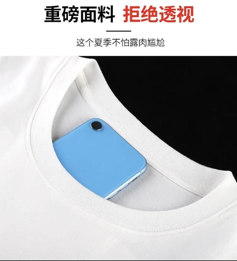 Cotton Short Sleeve t Men's Summer Casual Trendy Base Shirt Round Neck Loose Half Sleeve Cotton T-Shirt5New