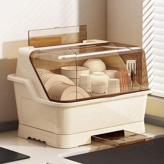 Tableware Storage Box Place Bowls and Dishes Storage Rack Kitchen Tableware Household Storage Box Draining Storage Rack Cupboard