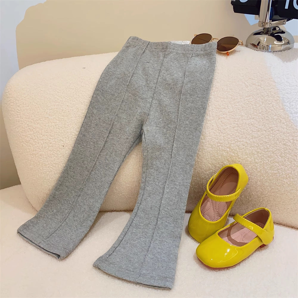 Sweet Little Sister Children's Pants Autumn New Style Girls' Casual Pants Baby Flared Pants Spring and Autumn Girls' Fashionable Leggings