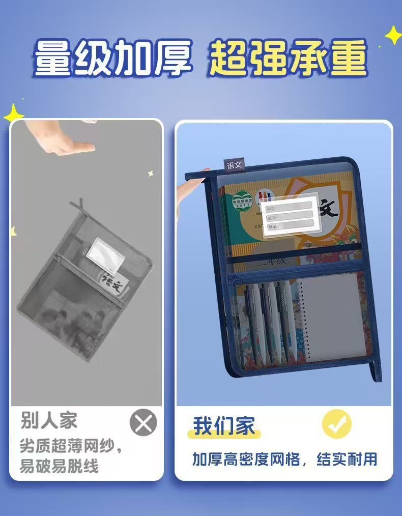 A4Subject Bag Classification Three-Layer File Bag Large Capacity Zipper Test Paper Storage Bag Student Transparent Mesh Bag http://detail.1688.com/offer/967856185763.html