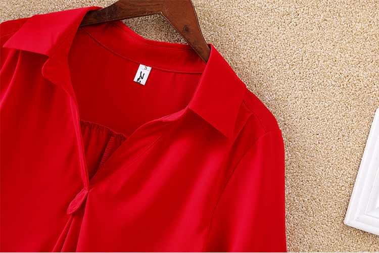 Women's Mid-Length Short Sleeve Chiffon Blouse2025Summer New Large Size Loose Waist Slimming Chiffon Blouse for Women Trendy