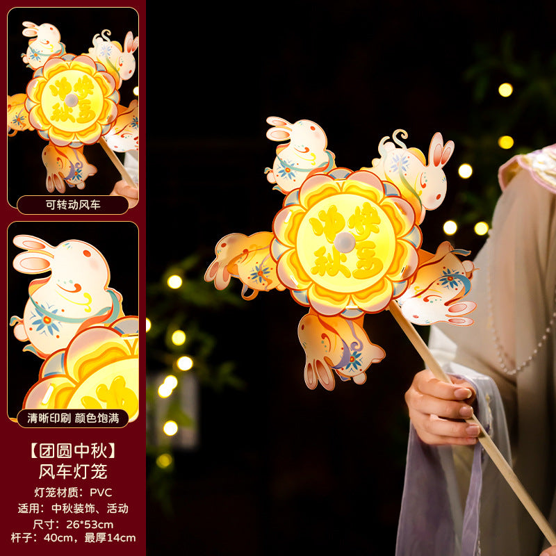 Mid-Autumn Festival Lantern2025New Rabbit Lantern Handmade diy Material Package Children's Portable Glowing Cartoon Palace Lantern