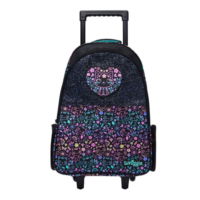 Australia smiggle School Bag Primary and Secondary School Students Big Eye Cat Gradient Cat Schoolbag Girl Backpack Trolley School Bag http://detail.1688.com/offer/949669119060.html