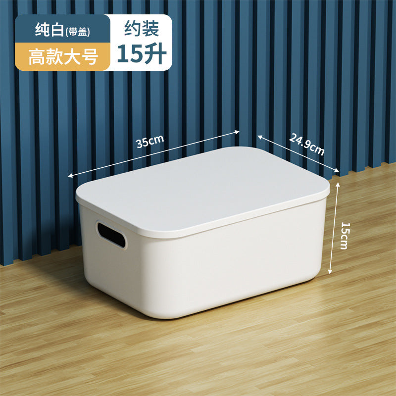 Storage Box Desktop with Lid Plastic Miscellaneous Snacks Cosmetics Box Rectangular Storage Basket Storage Box Organizing Box