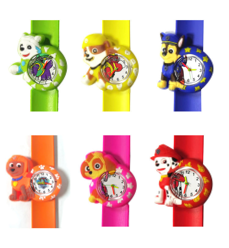 Children's Watch Cartoon Pat Watch Kindergarten Elementary School Silicone Toy Pat Circle Anime Peppa Pig Electronic Watch