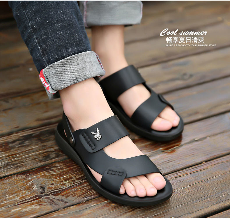 Men's Sandals Summer Soft Leather Soft Sole Anti-Slip Beach Shoes2023New large size casual dual-use outdoor sandals