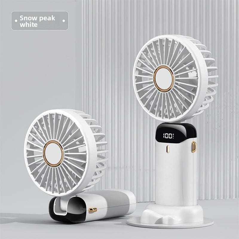 USB Portable Handheld Fan ? Foldable Mini Neck with Digital Display & Aroma Function