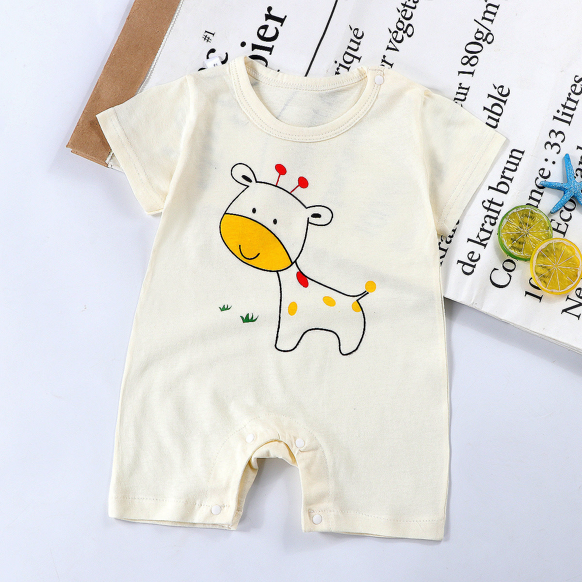 Spring and Summer New Baby Short Sleeve Romper Summer Spring Autumn Thin Newborn Romper a Newborn Short Sleeve Romper A Class
