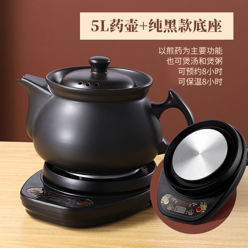 110V Large Capacity Decoction Pot Automatic Health Pot Ceramic Electric Clay Pot for Traditional Chinese Medicine Home Use
