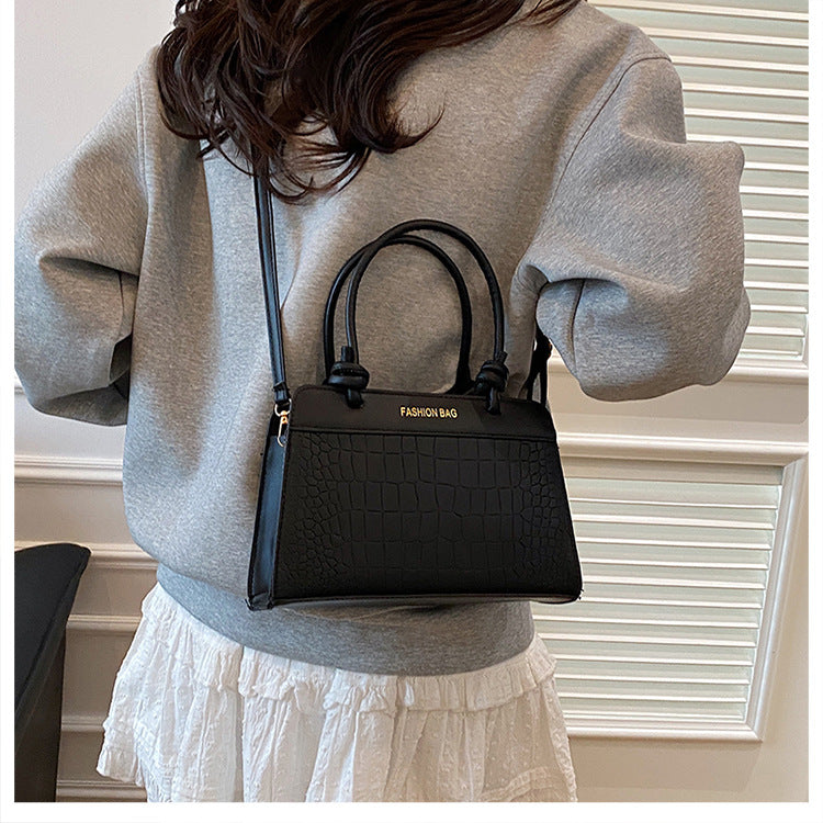 Large Capacity Patchwork Spring2025Casual New Korean Style Trendy Fashion European and American ins Single-shoulder Handheld Small Square Bag