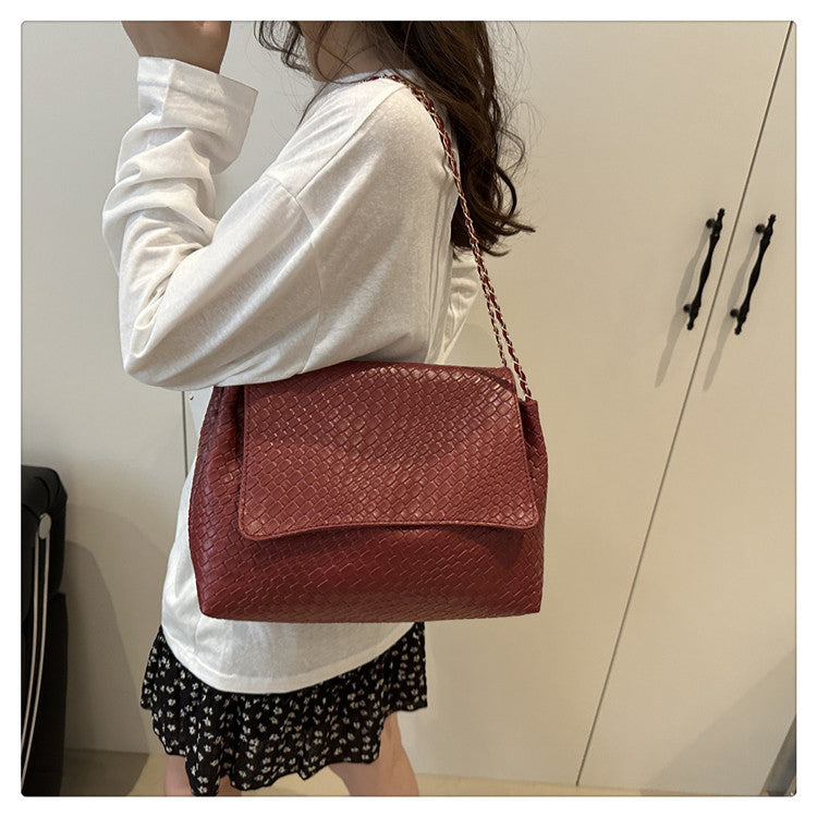 Korean Style ins Chain Bag Versatile Simple Large Capacity Shoulder Bag New Large Underarm Bag Commuter Bag