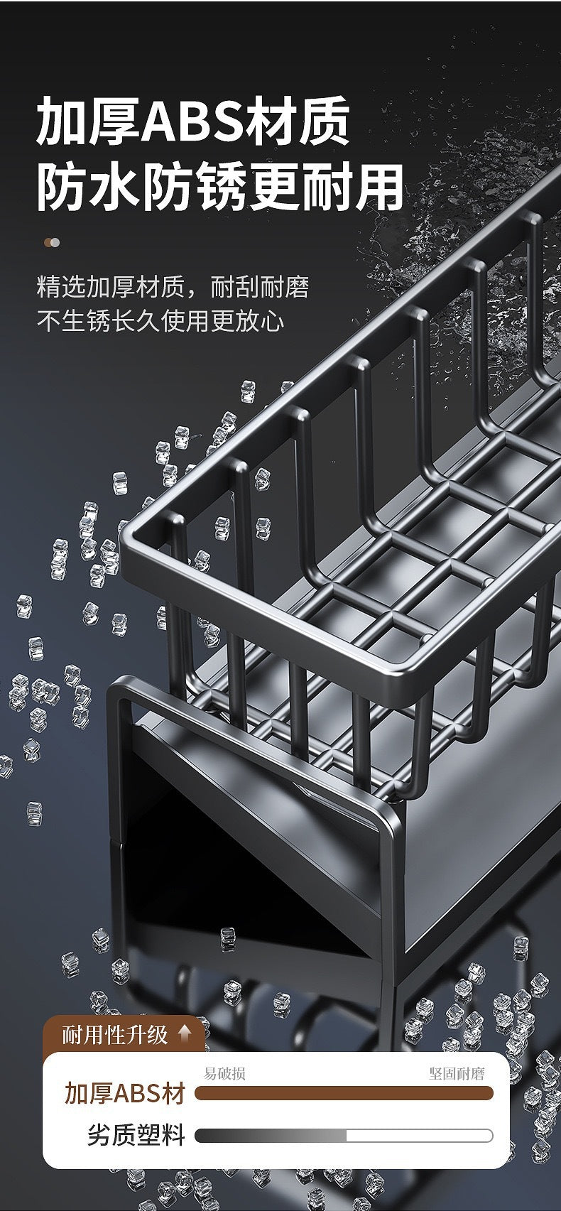 Multifunctional Sponge Holder Draining Rack Kitchen Storage Rack Sink Cloth Dishwashing Liquid Dishcloth Organizer