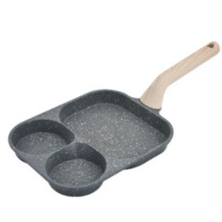 【Source Factory】Foreign Trade Hot-Selling Maifan Stone Four-Hole Egg Frying Pan 3-in-1 Non-Stick Breakfast Pan