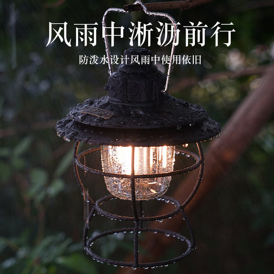 New Outdoor Retro Camping Light Outdoor Strong Light Camping Light LED Tent Lantern Portable Camp Lighting Lantern