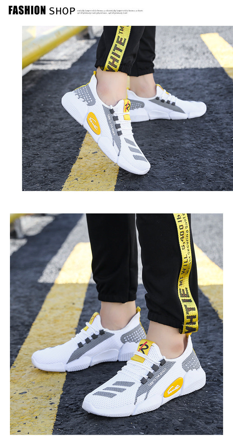 Men's Sneakers2024Spring New Trendy Casual Shoes Running Shoes Couple Shoes Mesh Flyknit Shoes Export