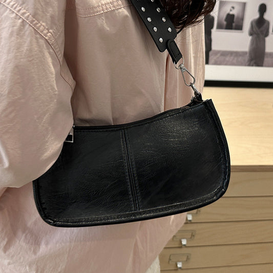Crossbody Pouch2025Spring New Underarm Bag Niche Handbag Versatile Commuter Single Shoulder Underarm Rivet Women's Bag