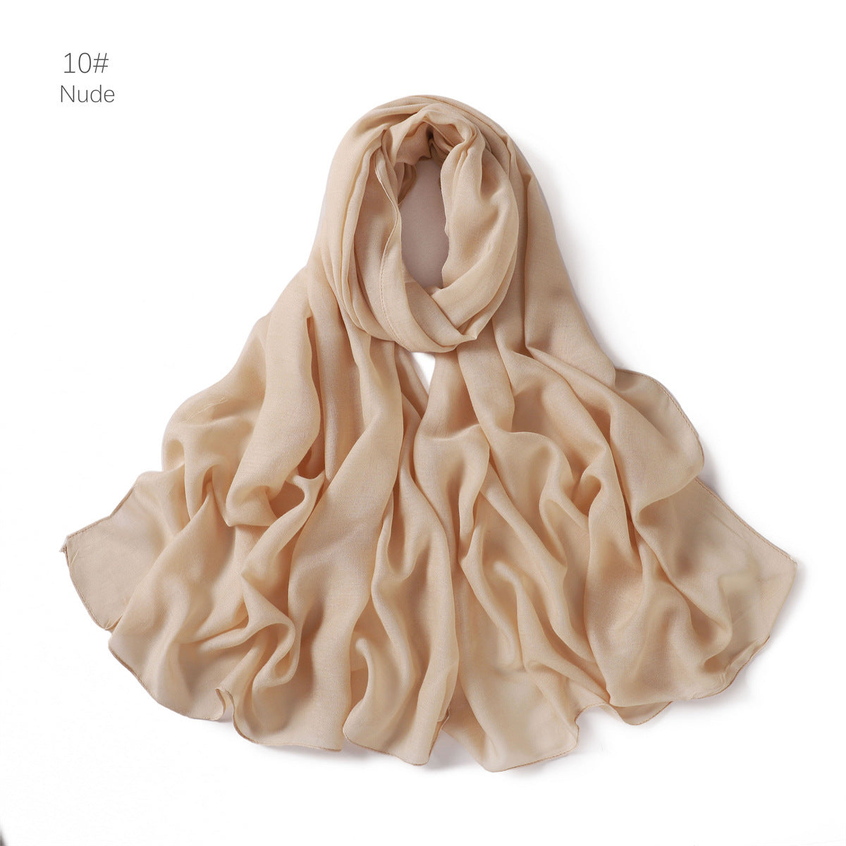 Lightweight Rayon Cotton Linen Solid Color Long Scarf Air-conditioned Room Travel Shawl Monochrome Rayon Scarf Headscarf Shawl for Women