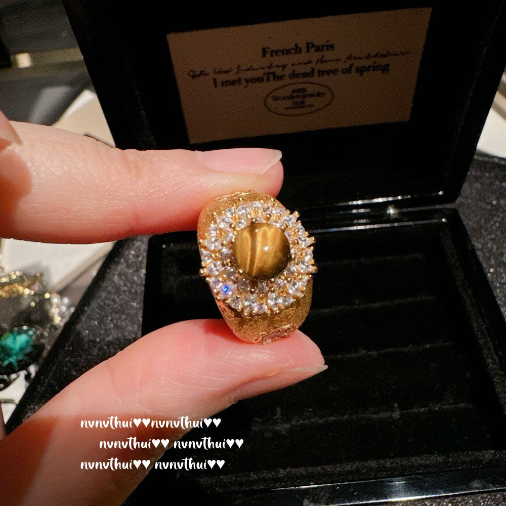 Sparkling Paphos Cloud Pattern Jellyfish Tassel Gemstone Earrings The Joy of a Rich Woman Egg-shaped Princess Pink Earrings