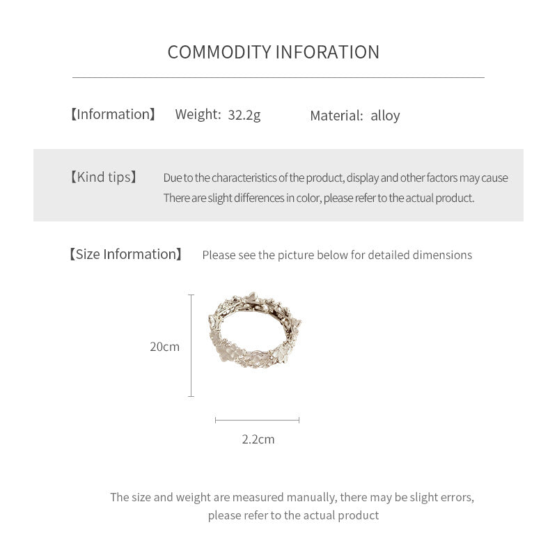 Irregular Geometric Oil Drop Flower Elastic Bracelet European and American Cross-Border Personality Design Bracelet Niche High-End Feel Jewelry