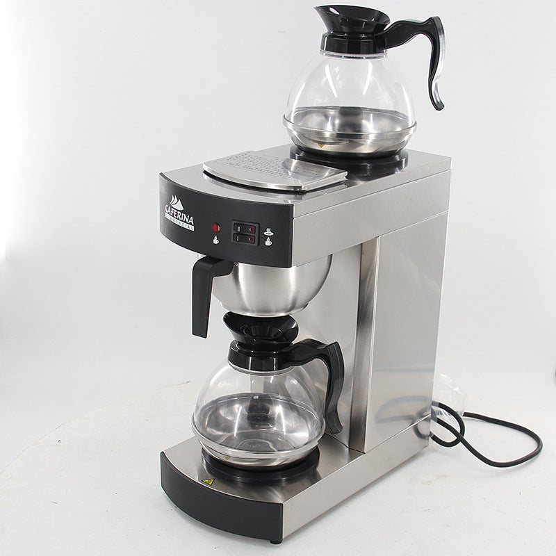 CAFERINA Fully Automatic American Coffee Machine Drip Filter Commercial New Lux Steel Bottom Coffee Pot Glass Large Capacity