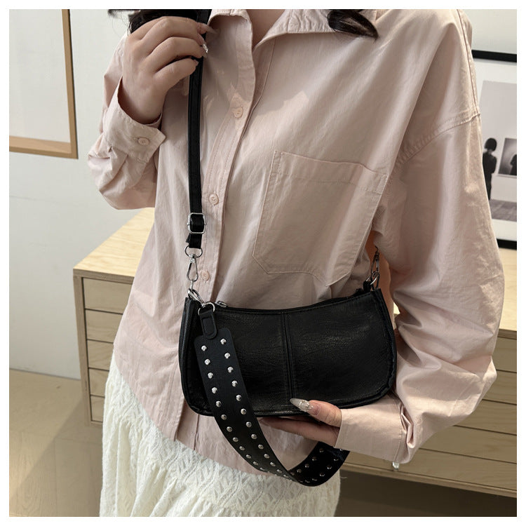 Crossbody Pouch2025Spring New Underarm Bag Niche Handbag Versatile Commuter Single Shoulder Underarm Rivet Women's Bag