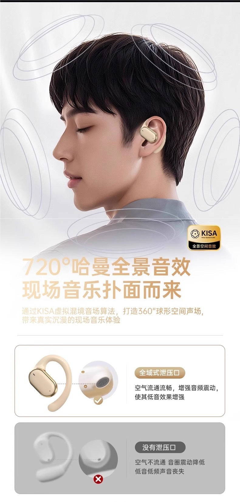 2025New bone conduction Bluetooth earphones wireless over-ear non-in-ear2024Official Genuine Brand Ultra-Long Battery Life