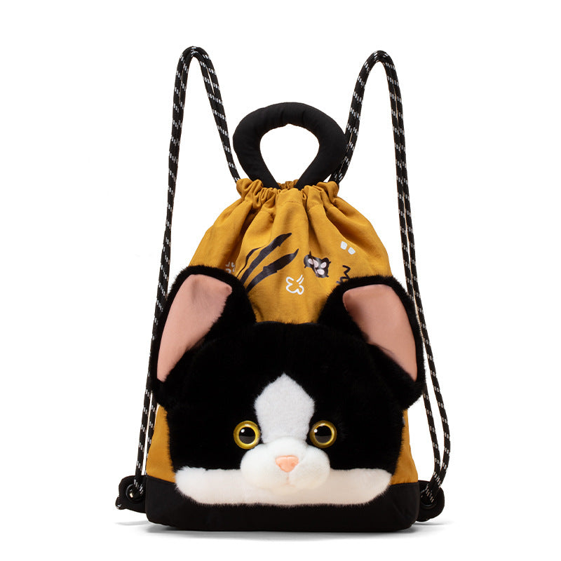 Mousse Rabbit Cartoon Backpack Drawstring Lightweight Plush Backpack Girly Heart Ugly Cute School Bag Cross-Border Foreign Trade Cloth Bag http://detail.1688.com/offer/964264265508.html