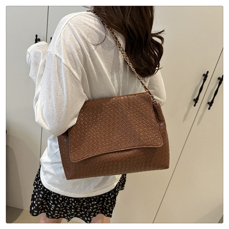 Korean Style ins Chain Bag Versatile Simple Large Capacity Shoulder Bag New Large Underarm Bag Commuter Bag