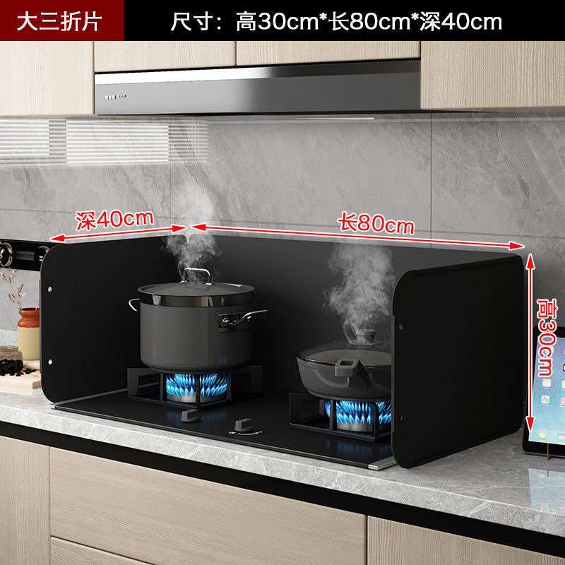 Kitchen Oil-Proof Baffle Stove Gas Stove Heat Insulation Board Foldable Storage Thickened Waterproof Fireproof High-Temperature Oil-Proof Board