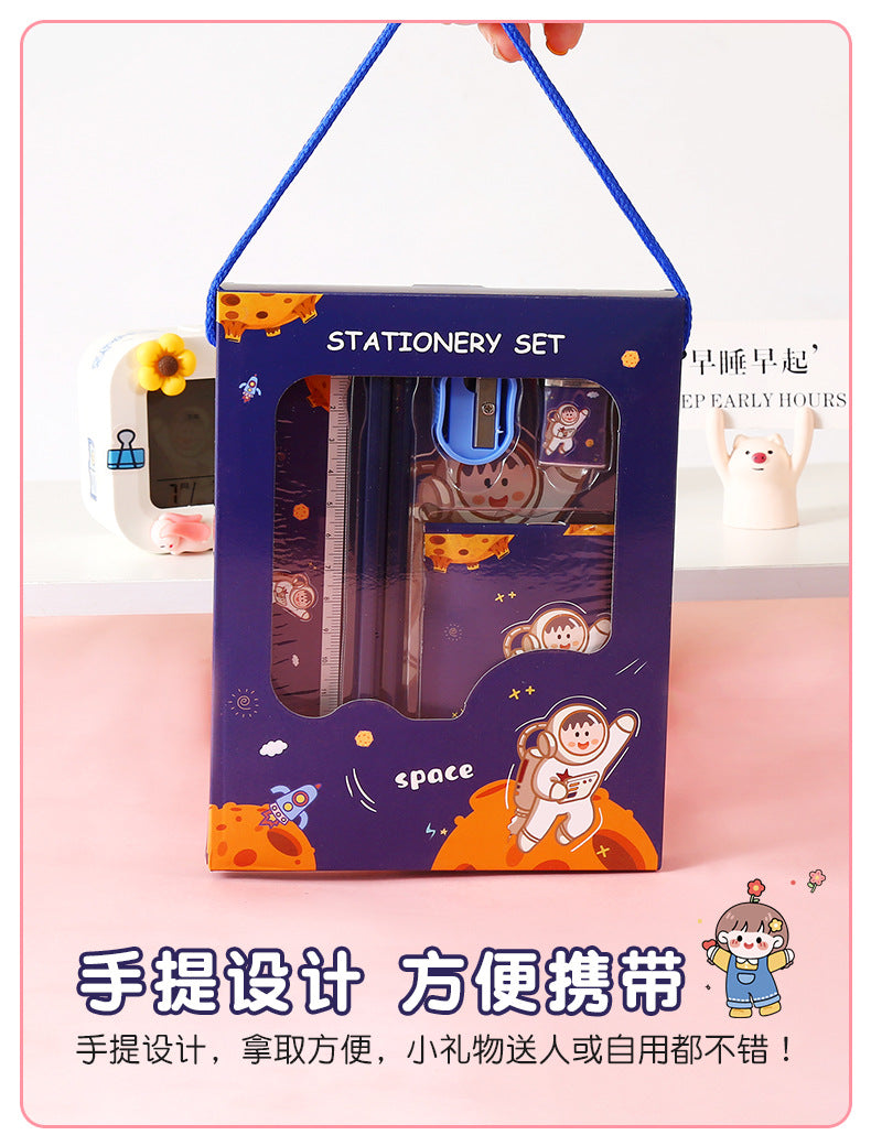 Children's Stationery Set Elementary School Student Reward Small Gift Pencil Six-Piece Set Back-to-School Season Learning Supplies Stationery Wholesale http://detail.1688.com/offer/812439578197.html