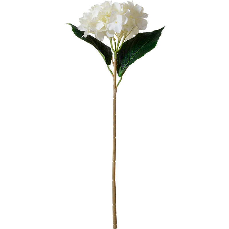 Artificial Hydrangea with Leaves for Wedding Decoration, Artificial Silk Flowers, Archway Flowers, Home Decor Fake Flowers, Single Artificial Flowers