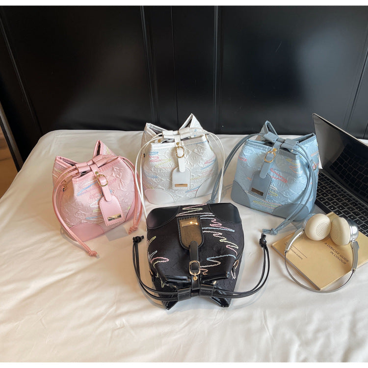 Drawstring Bucket Bag for Women New Style2025High-end Niche Super Popular Single Shoulder Bag Autumn Winter Versatile Crossbody Bag