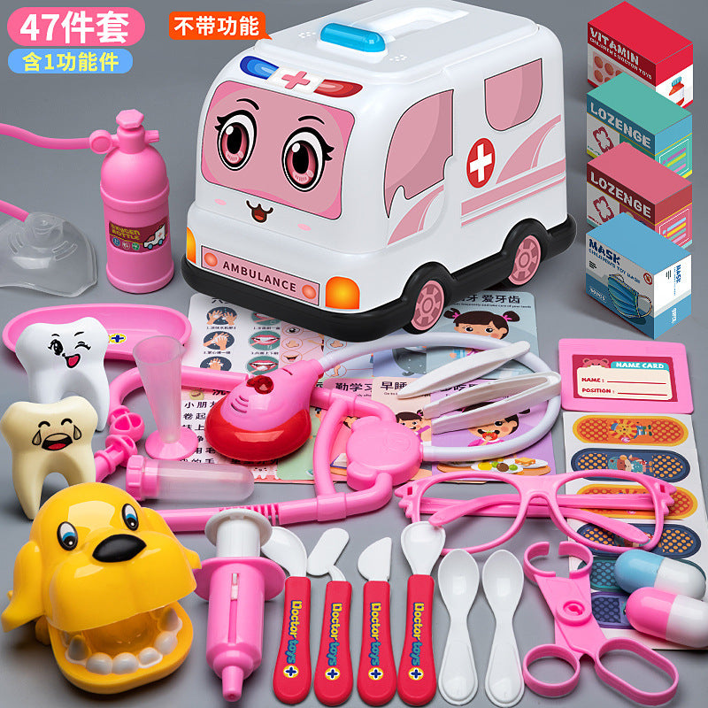 Children's Doctor Toy Set Tools Medical Kit Boys and Girls Pretend Play Nurse Injection Stethoscope Baby