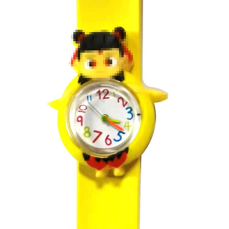 Children's Watch Cartoon Pat Watch Kindergarten Elementary School Silicone Toy Pat Circle Anime Peppa Pig Electronic Watch