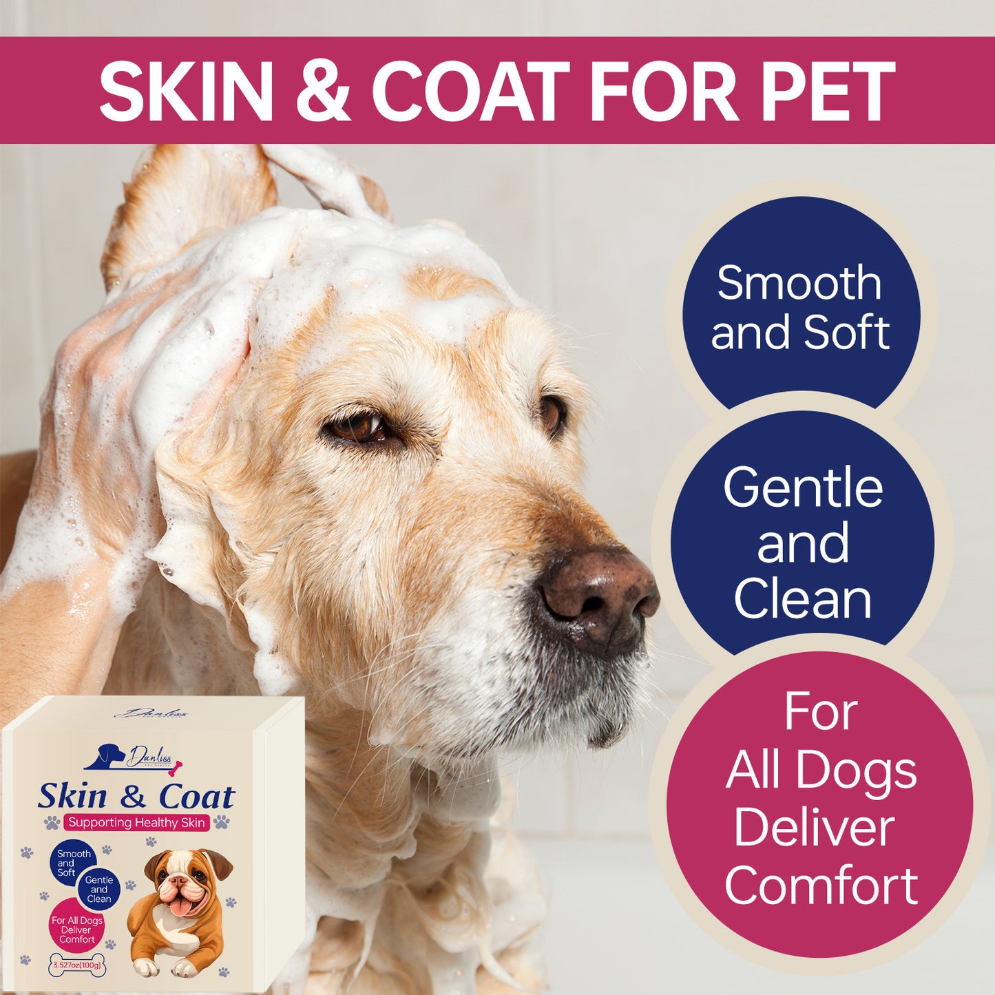 Cross-Border Pet Grooming Soap Universal Dog Soap Gentle cleansing for smooth hair Skin Care