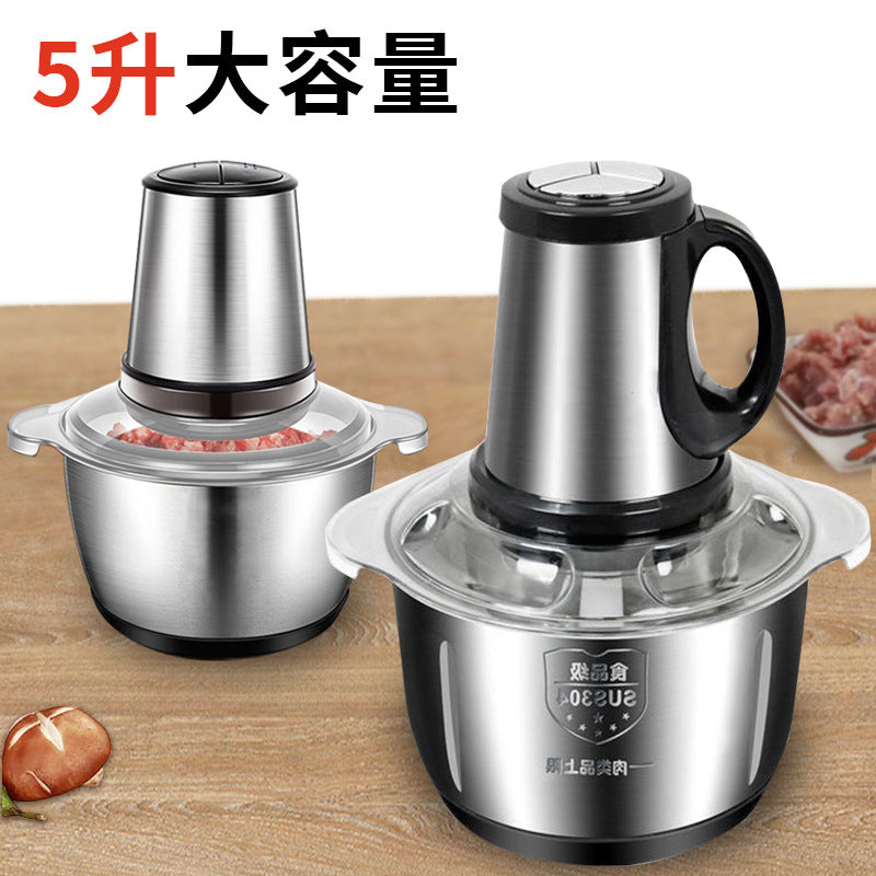 Stainless Steel Kitchen Meat Grinder Household2L Automatic Food Processor Small Meat Grinder 3-Liter Meat and Vegetable Grinder Wholesale