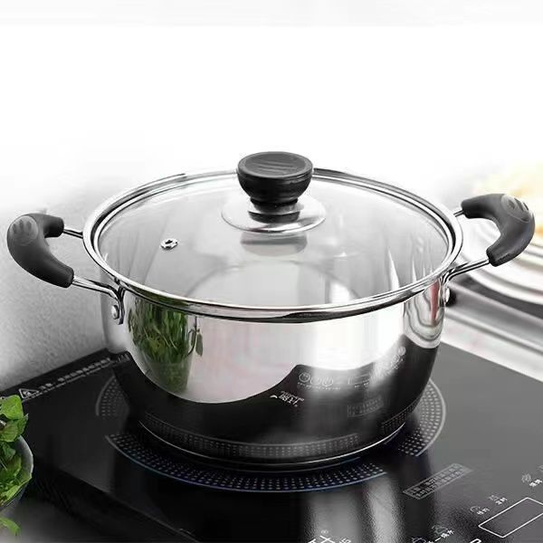 【Extra Large Capacity Stock Pot】304Stainless Steel Extra Tall Pot Household Thickened Large Capacity Steaming Cooking Stewing Pot Electric